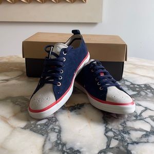 Paul Smith Jeans NIB Bernard blue suede sneakers